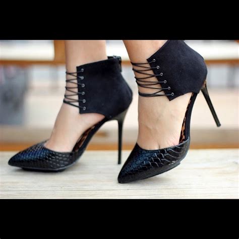 Shoe Dazzle Shoes Shoedazzle Kasia Strappy Lace Up High Heel Pump