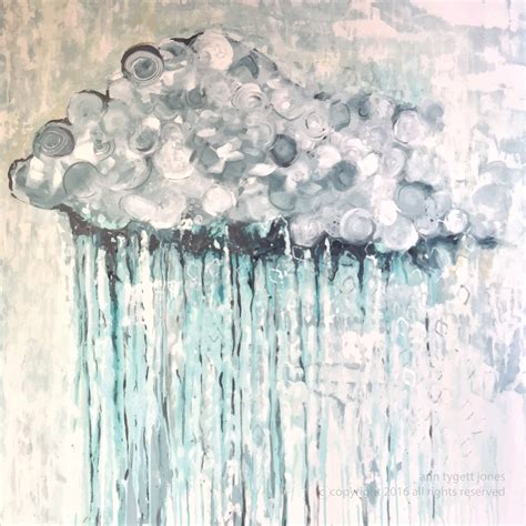 Rain Cloud Rain Art Abstract Original Abstract Painting