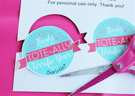 Painted Tote Teacher T Idea With Printable Tags Positively