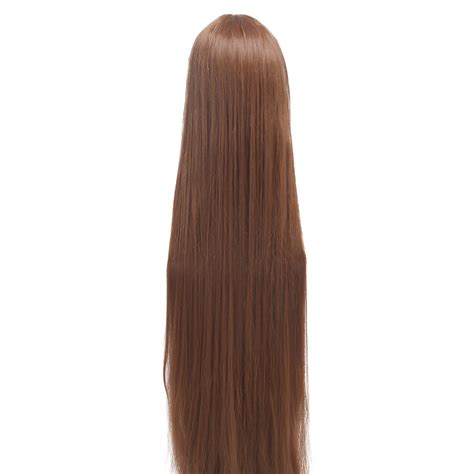150cm60inch Extra Long Straight Light Brown Smooth Cosplay Wig Anime