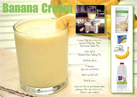 Banana Cream Shake Uses Sf Jell O Pudding Mix Nutrition Shakes