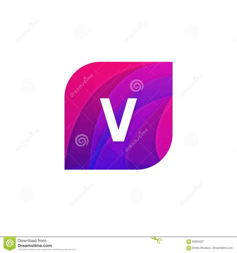 Abstract Creative Web Icon Company V Sign Letter Logo Vector Design