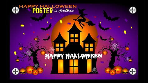 Happy Halloween Poster Corel Draw Farhan Fayez Youtube
