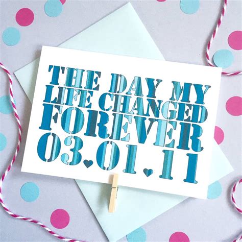 Personalised My Life Changed Forever Card By Ruby Wren Designs