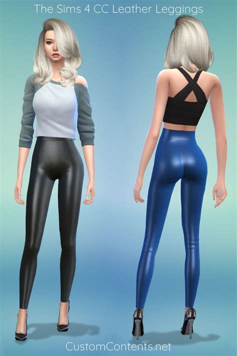 The Sims 4 Cc Clothing Leather Leggings Sims 4 Clothing Sims 4 Custom