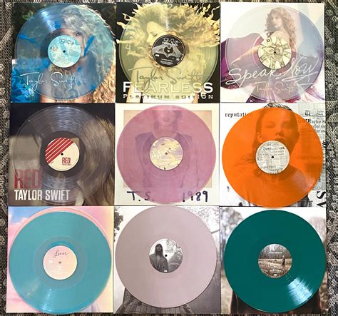 Taylor Swift Vinyl Set 1989 Lover Pinkblue Limited Edition Color