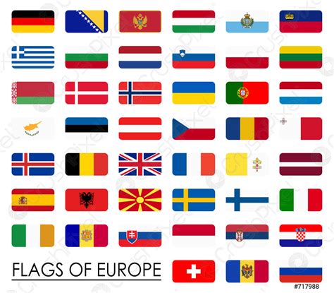 All Country Flags Of Europe Stock Vector Crushpixel Gambaran