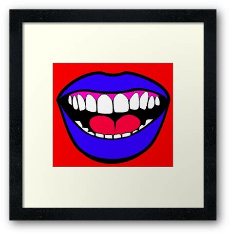 Mouth Framed Prints By Impactees Redbubble