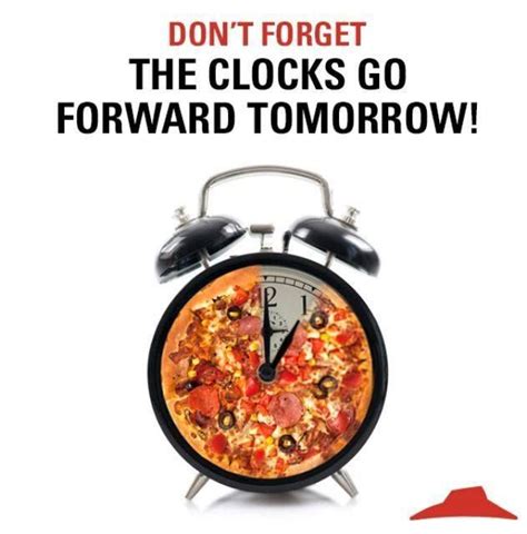 Pizza hut realiza entregas en comunidades en riesgo. A Pizza Hut Reminder! | Clocks going forward, Alarm clock ...