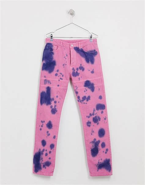 reclaimed vintage inspired tie dye jeans in pink asos tie dye jeans vintage inspired