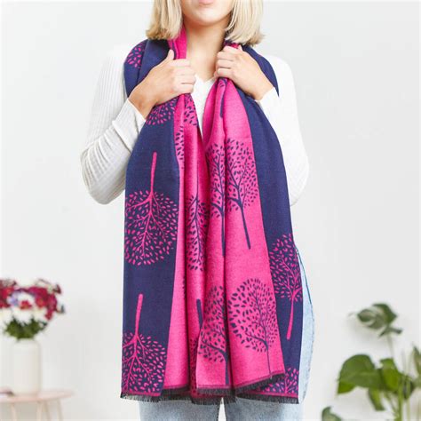 Mulberry Tree Of Life Reversible Scarf By My Posh Shop