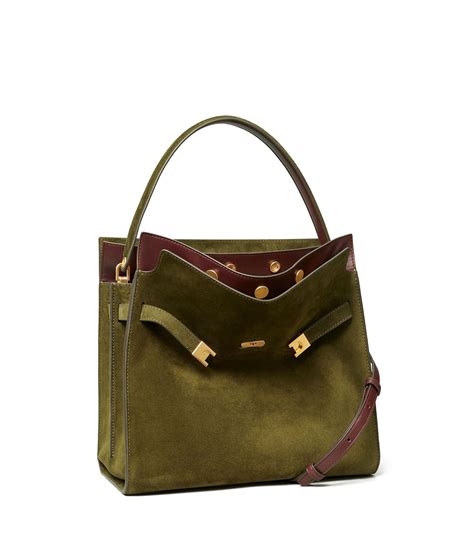 Tory Burch Lee Radziwill Double Bag In Green Lyst Uk