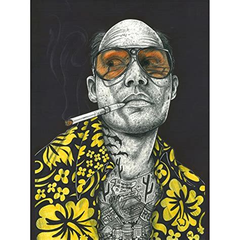 Wee Blue Coo Wayne Maguire Tattooed Fear And Loathing Hunter Inked Ikon Canvas Art Print Amazon