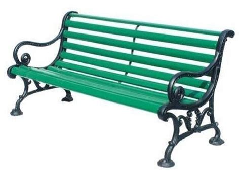 Rectangular Powder Coated Cast Iron Garden Bench Size 6 Feetlength