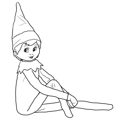 Free Elf On The Shelf Christmas Coloring Pages Kidspartyworkscom