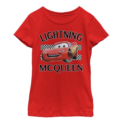 Disney Pixar Cars Cars Girls Lightning Mcqueen Portrait T Shirt