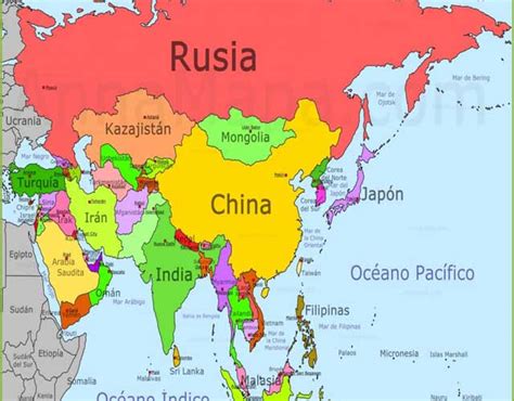Mapa De Asia Paises Mapa Images