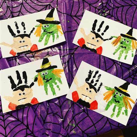 Halloween Handprint Arts And Crafts Halloween Craft Handprint Art