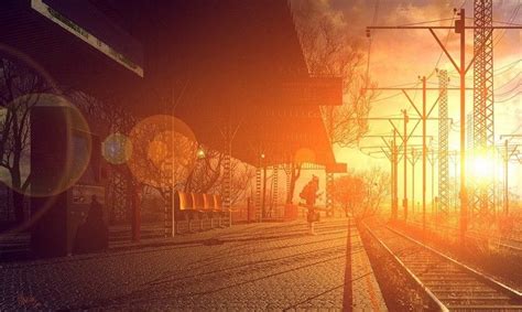 Train Station Hd Wallpaper Anime Scenery Scenery Wallpaper Anime
