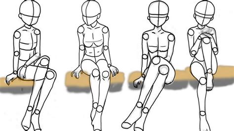 How To Draw Anime Girl Sitting Poses From Basic Anatomy Easy Anime