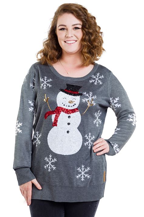 Women S Snow Day Plus Size Sweater Ugly Christmas Sweaters