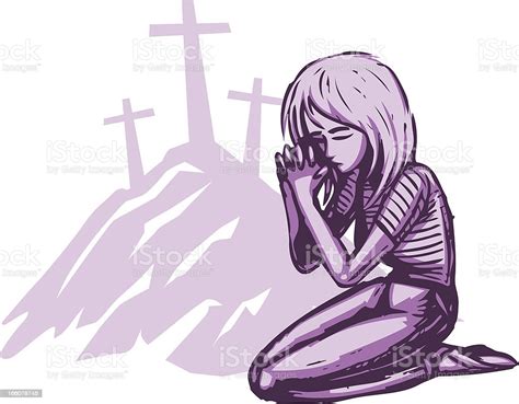 Praying Woman Stock Illustration Download Image Now Istock