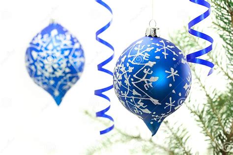 Blue Christmas Ornaments Stock Photo Image Of December 21718148