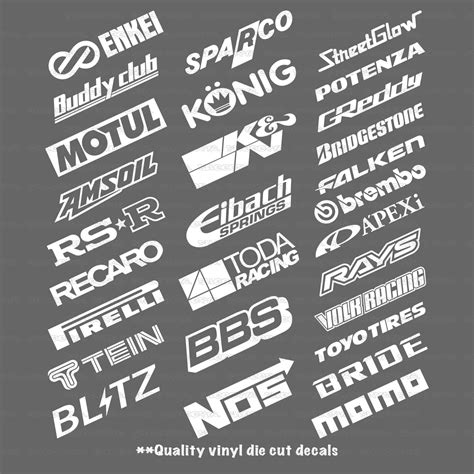 Automotive Sponsor Logos Random Decals Stickers V Car Racing Turbo Drift Ebay
