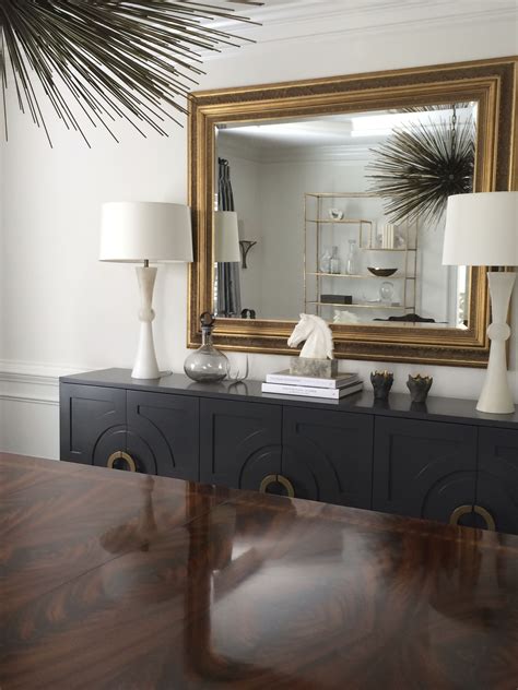 Dark And Glamorous Console Table Informal Dining Rooms Chic Dining