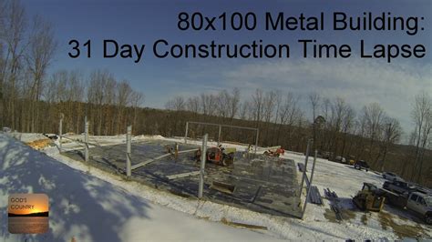 80x100 Metal Building 31 Day Construction Time Lapse Youtube