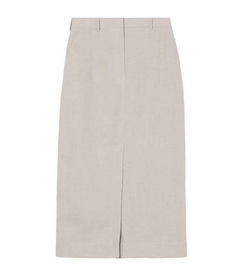 Burberry Linen Tailored Pencil Skirt Harrods Us
