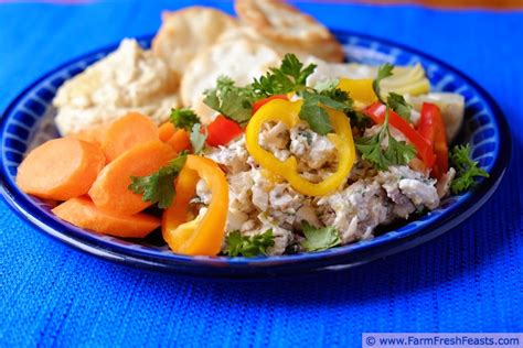 Farm Fresh Feasts Colorful Greek Chicken Salad Plate