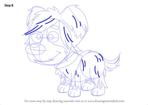 Step By Step How To Draw Hairy From Pound Puppies