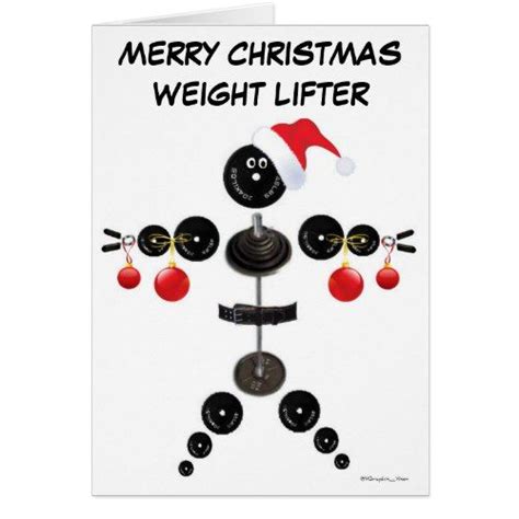 Christmas Weight Lifter Holiday Card Holiday Cards