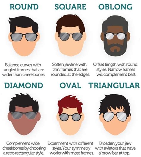 how to choose perfect sunglasses according to face shape interesting stuff pinterest