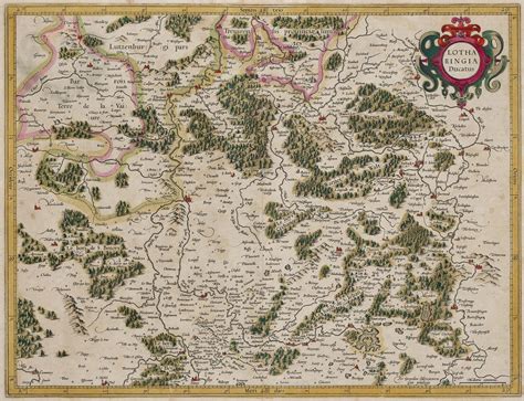 Lorraine Lotharingia Ducatus By Mercator Published By Jodocus Hondius