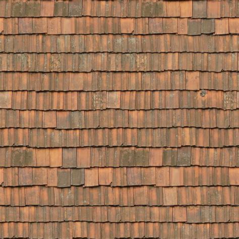 Seamless Roof Texture Of Flat Red Shingles With Embedded Line Patterns