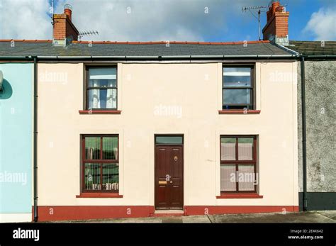 Old Fashioned Architecture Buildings Of Colourful Terraced Town Houses