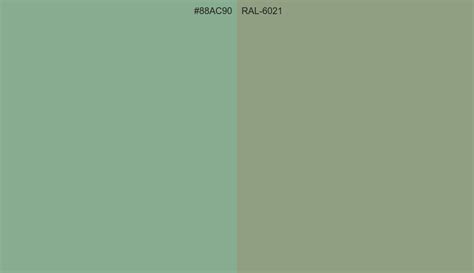 HEX 88AC90 To RAL Code RAL 6021 Conversion Chart RAL Classic