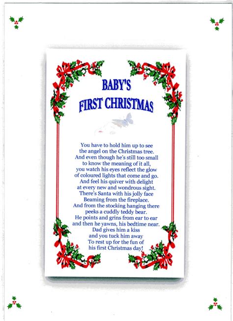 Verse For Babys First Christmas Boy Or Girl