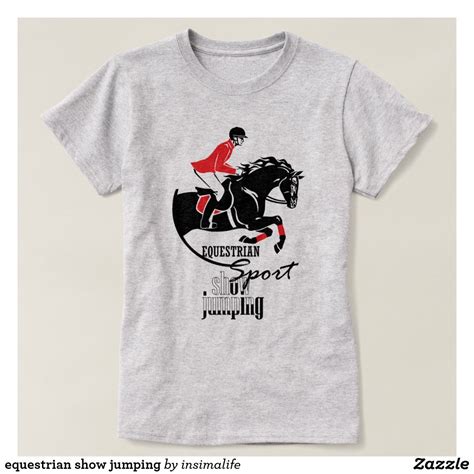 Equestrian Show Jumping T Shirt White Tiger Show Jumping Equestrian
