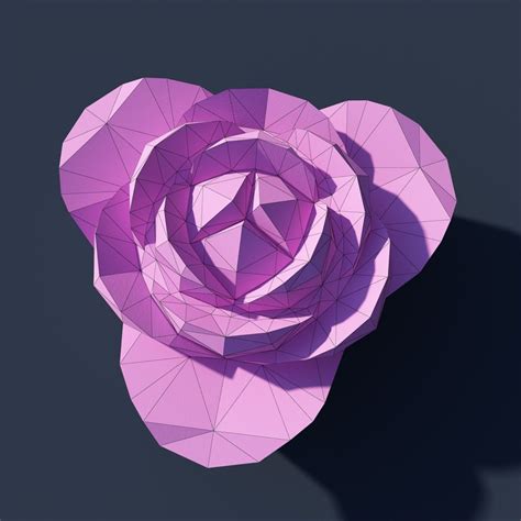 create your own paper sculpture flower rose origami rose office paper low poly models iris