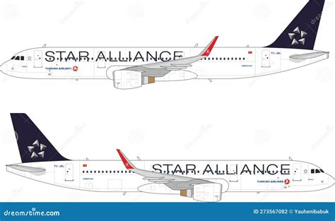 Airbus A321 Turkish Airlines Star Alliance Editorial Photography