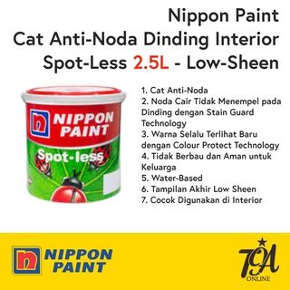 Jual Cat Tembok Interior Premium Cat Anti Noda Spotless Nippon Paint