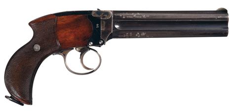 Excellent Lancaster Charles Superposed Barreled Howdah Pistol