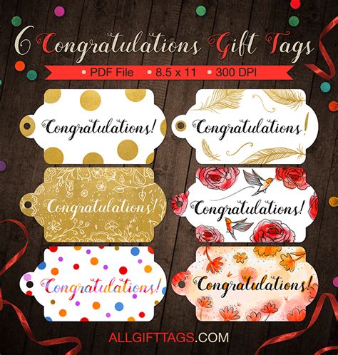 My warmest congratulations to the sweetest newlyweds. Congratulations Gift Tags