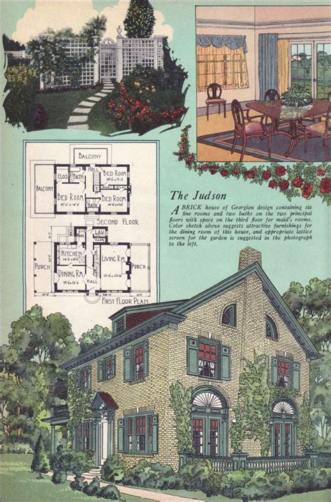 1925 American Builder Magazine House Plans Colonial Revival