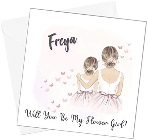 Personalised Will You Be My Flower Girl Card Flower Girl Proposal Card