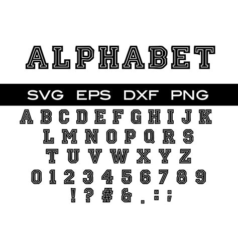 Alphabet Svg Svg Fonts Font Svg Letters Svg Silhouette Etsy