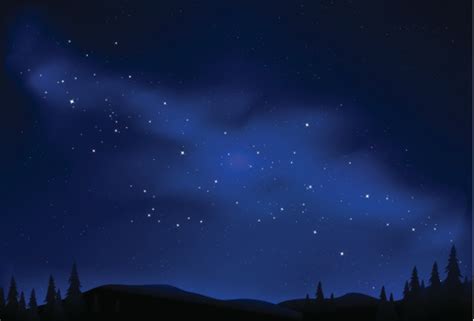 Starry Night Vektorgrafik Och Fler Bilder På Bildbakgrund Istock
